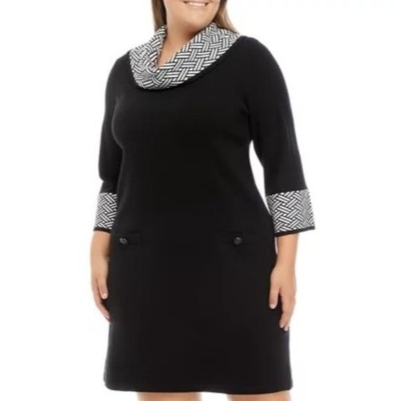 JESSICA HOWARD Cowl Neck Lace Trim Sweater - 2X NWT - Picture 1 of 4